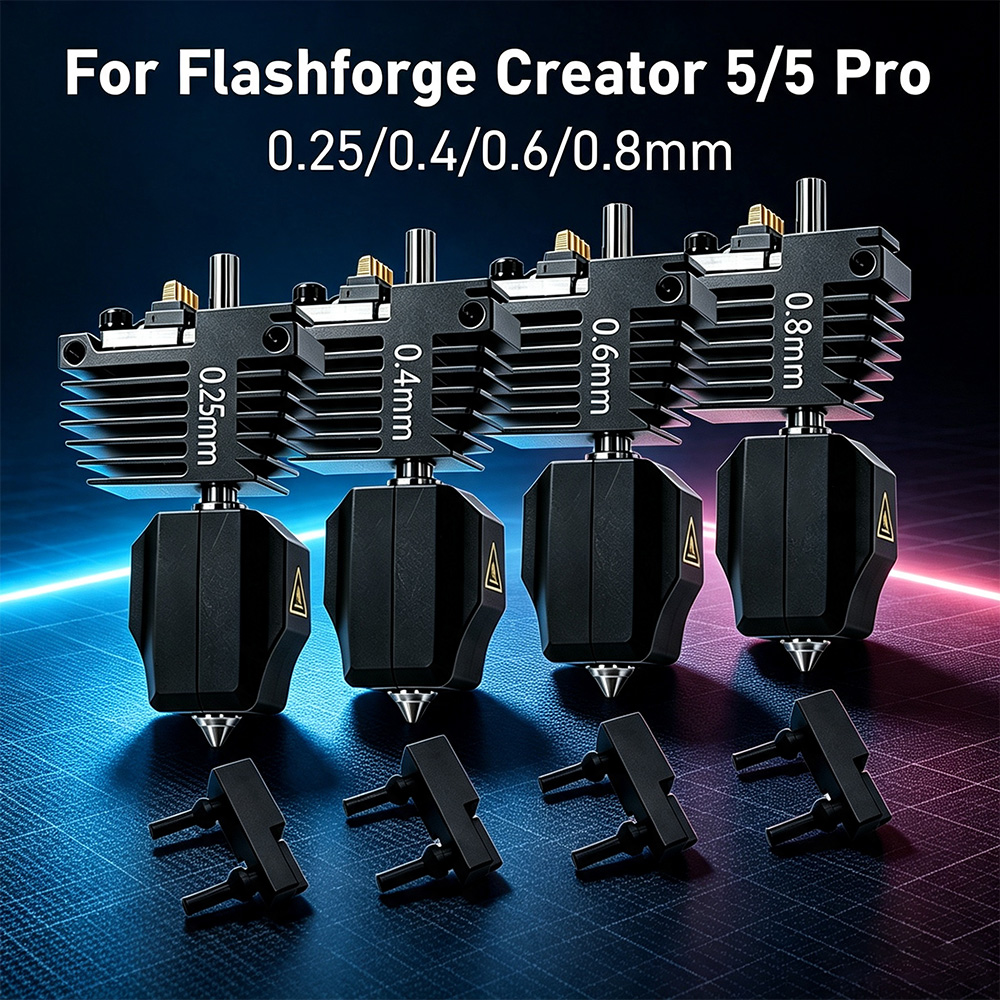 Hotend Assembly - ชุด Hotend 4 ชิ้นสำหรับเปลี่ยนชุดหัวฉีดของเครื่องพิมพ์ Flashforge C5