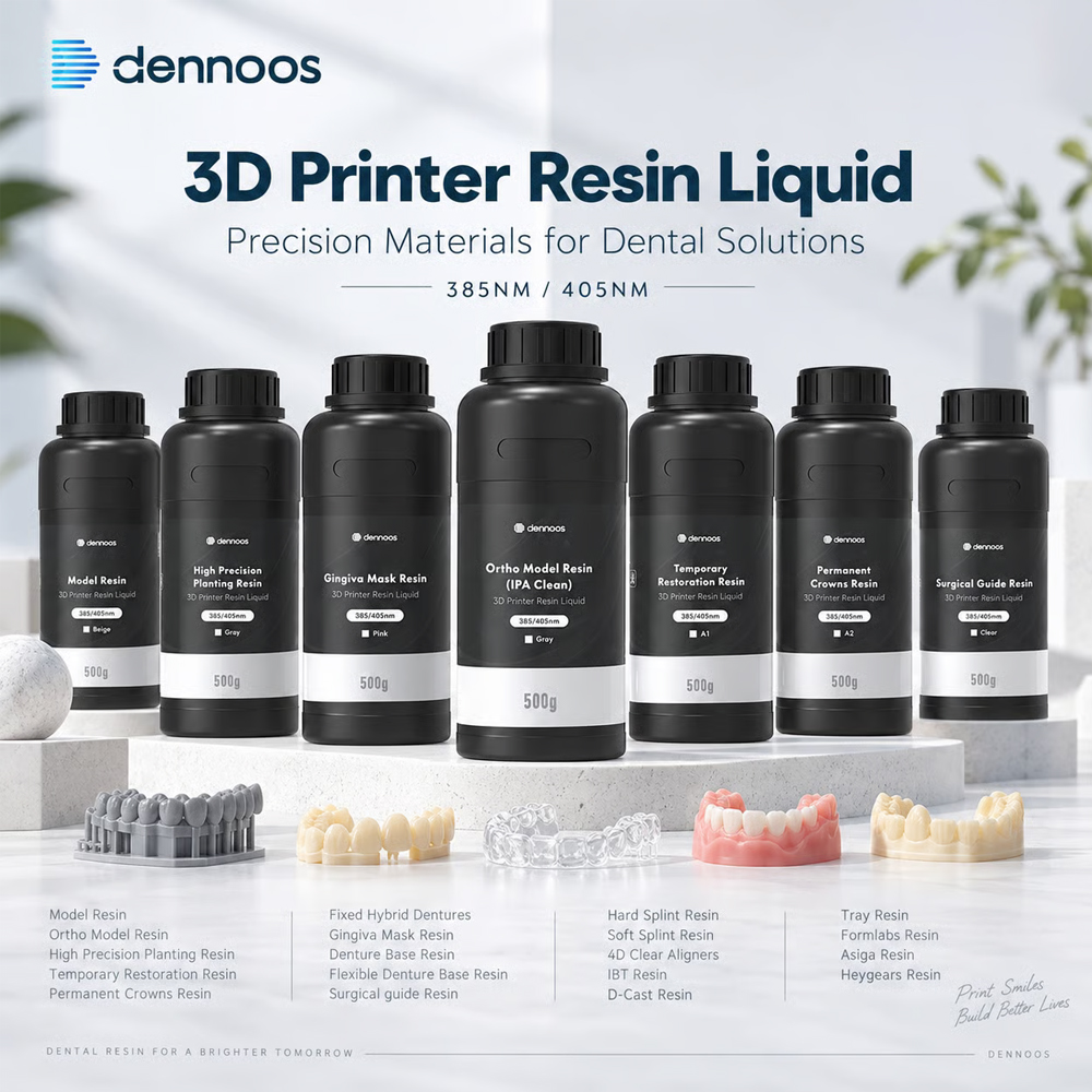 Resin Printer - เรซินสำหรับเครื่องพิมพ์ 3 มิติ โมเดลห้องปฏิบัติการทันตกรรม ฟันปลอมถาวรแบบยึดติด ฟันปลอมแบบผสม
