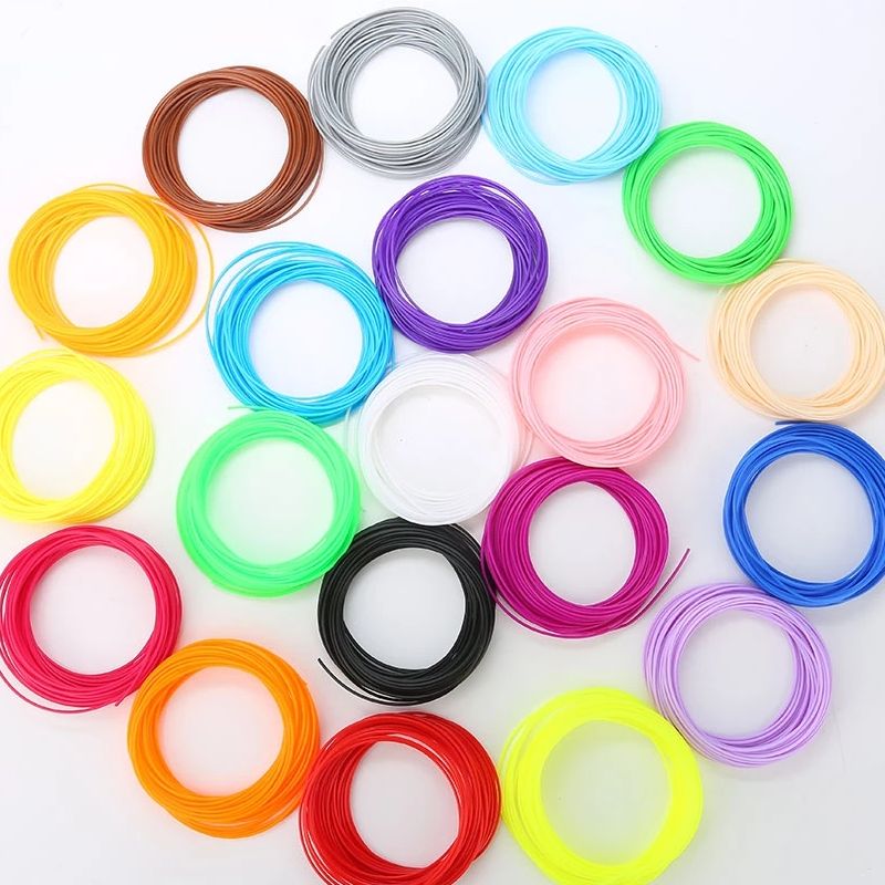 Pla Filament - 2024ปากกาฟิลาเมนพิมพ์ลาย3D ขนาด1.75มม. 20สี100ม. หรือ10สี50ม. ของขวัญคริสต์มาส