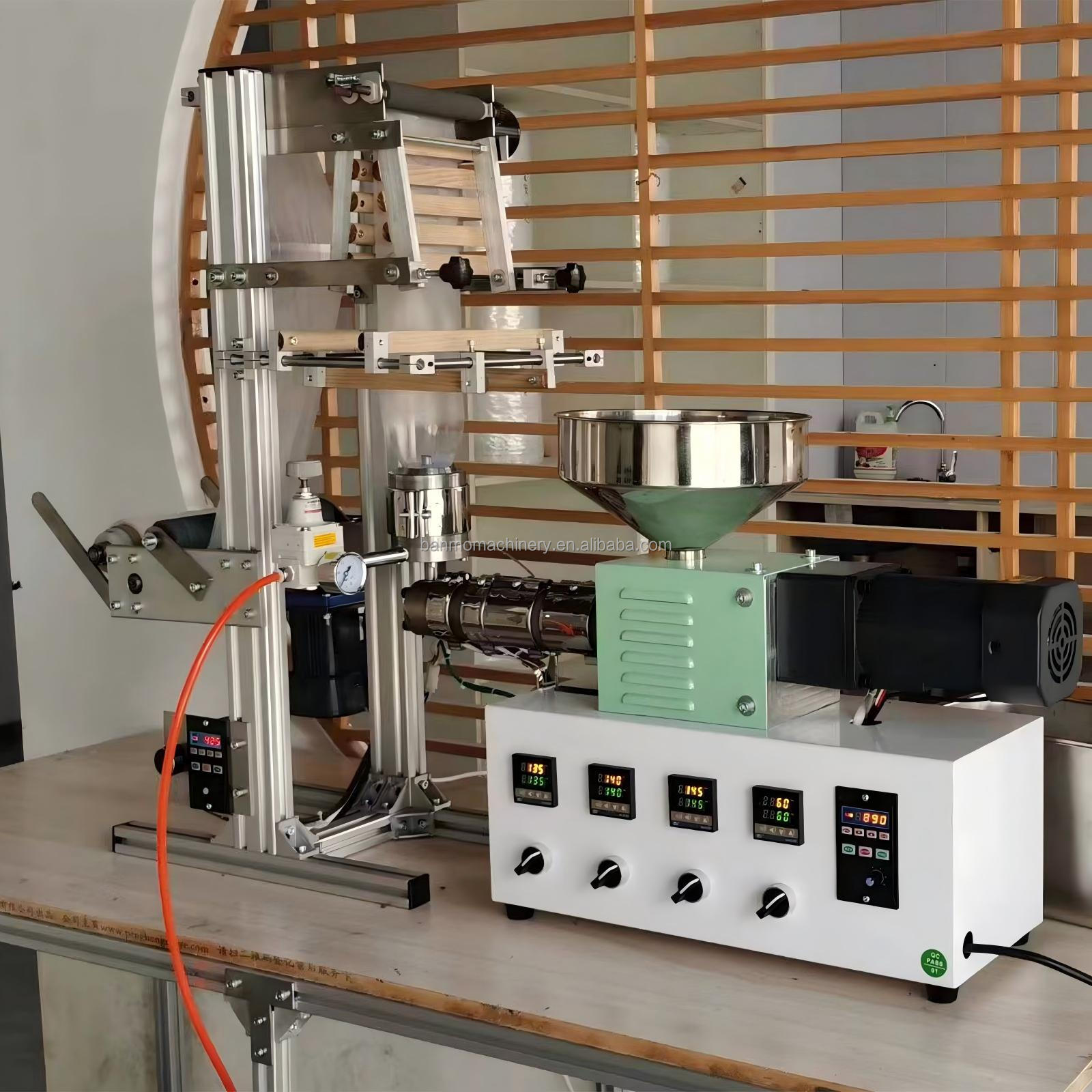 Extruder - เครื่องเป่าฟิล์มพลาสติกแบบทดลองขนาดเล็ก มินิ เครื่องอัดรีดเป่าฟิล์ม เครื่องผลิตเม็ดพลาสติก