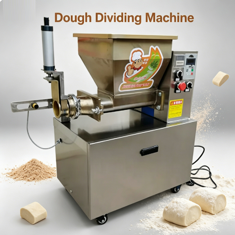 Extruder - เครื่องแบ่งแป้งอัตโนมัติเชิงพาณิชย์ เครื่องรีดแป้งซาลาเปา เครื่องนวดแป้ง เครื่องตัดสแตนเลส 220V 800W