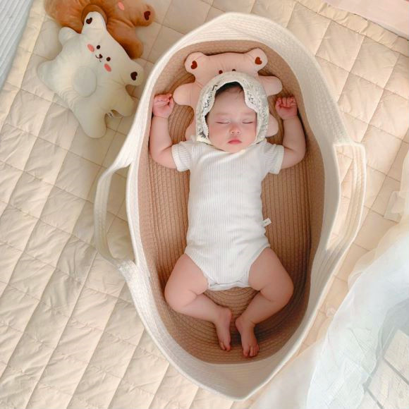 Ins Wind ใหม่เชือกฝ้ายทอตะกร้า - Carriage Bed บทวิจารณ์และราคา