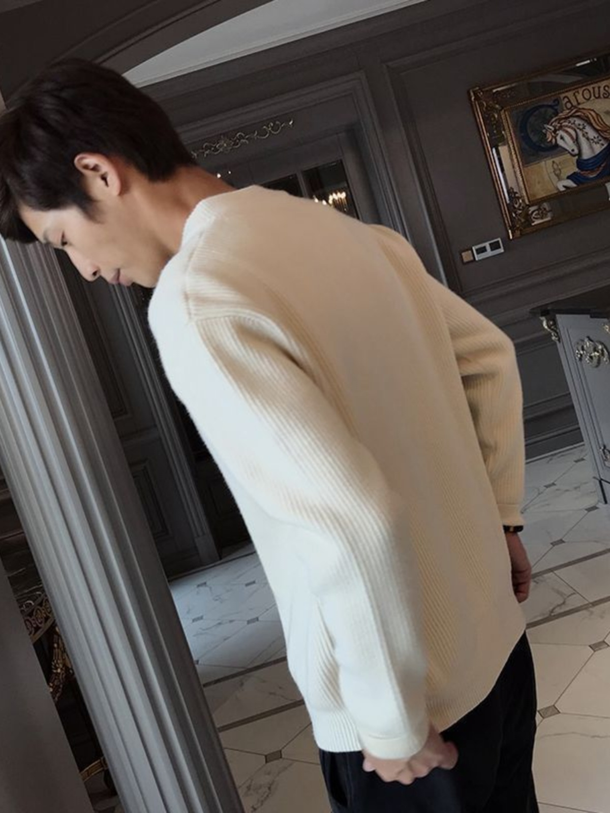เสื้อคาร์ดิแกนถักสำหรับผู้ชาย  - Resin Vat บทวิจารณ์และราคา
