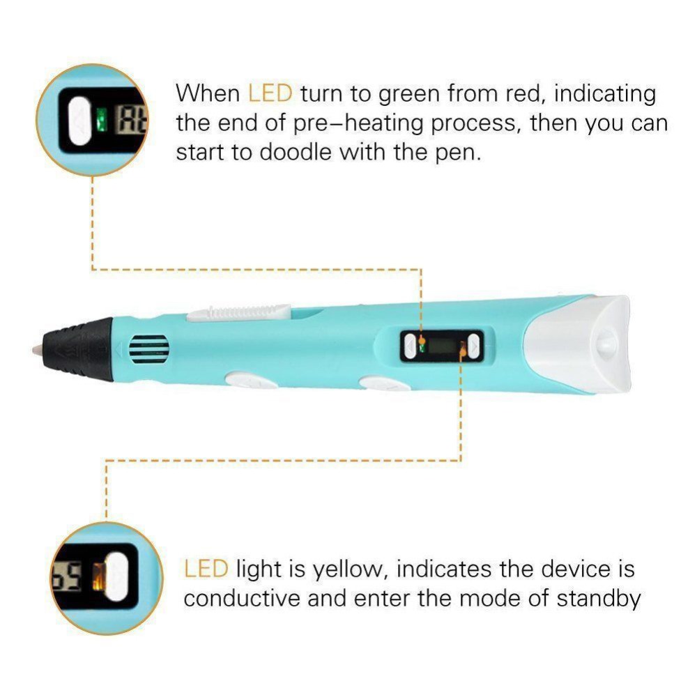 Dikale 3D ปากกาหน้าจอ LED DIY  - Pla Filament บทวิจารณ์และราคา