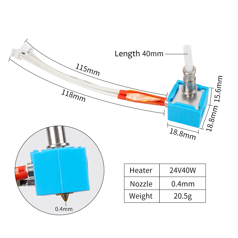 Kobra Hotend หัวพิมพ์ Hot End  - Hotend Assembly บทวิจารณ์และราคา
