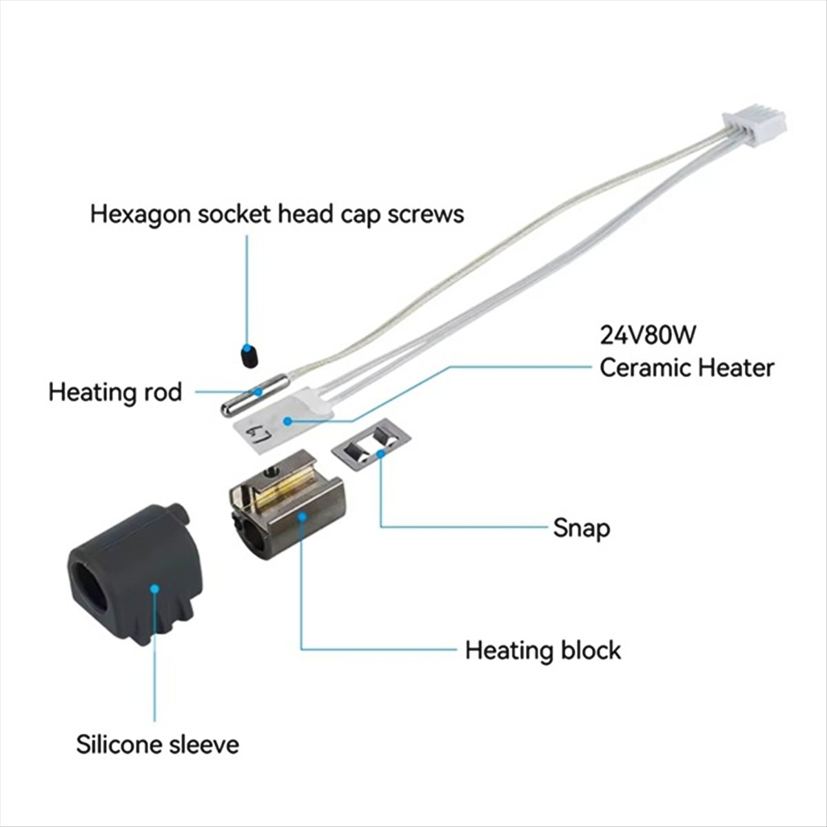 A59E ชุด 2 ชิ้นสำหรับเปลี่ยนชุ - Hotend Assembly บทวิจารณ์และราคา