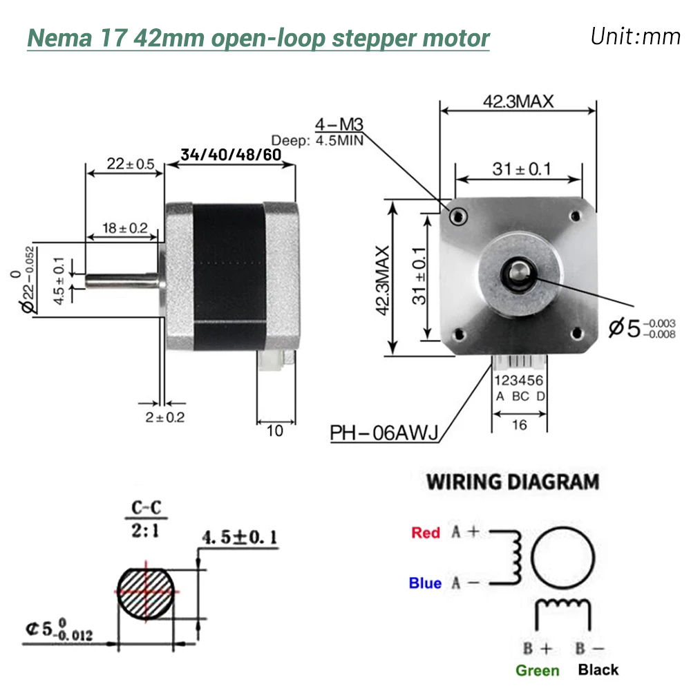 มอเตอร์สเต็ปเปอร์ Nema17 รุ่น  - 3D Printer บทวิจารณ์และราคา
