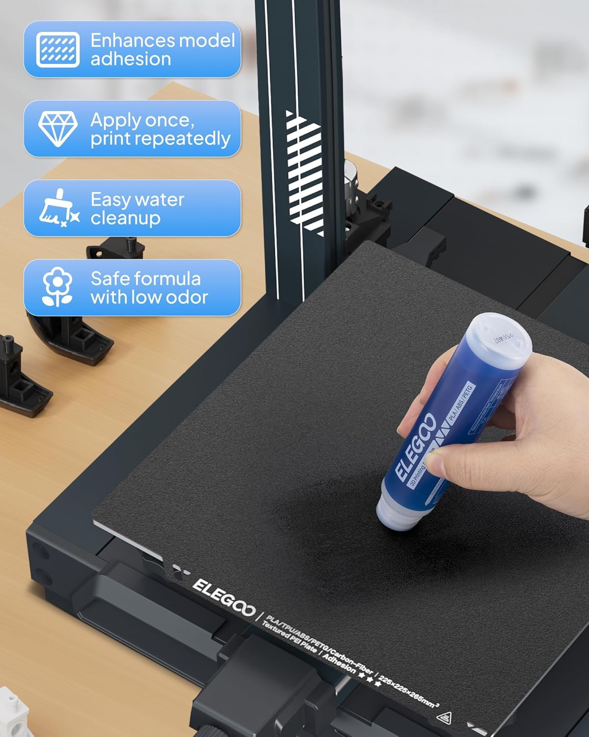 กาวติดวัสดุพิมพ์ 3 มิติ ELEGOO - Pla Filament บทวิจารณ์และราคา