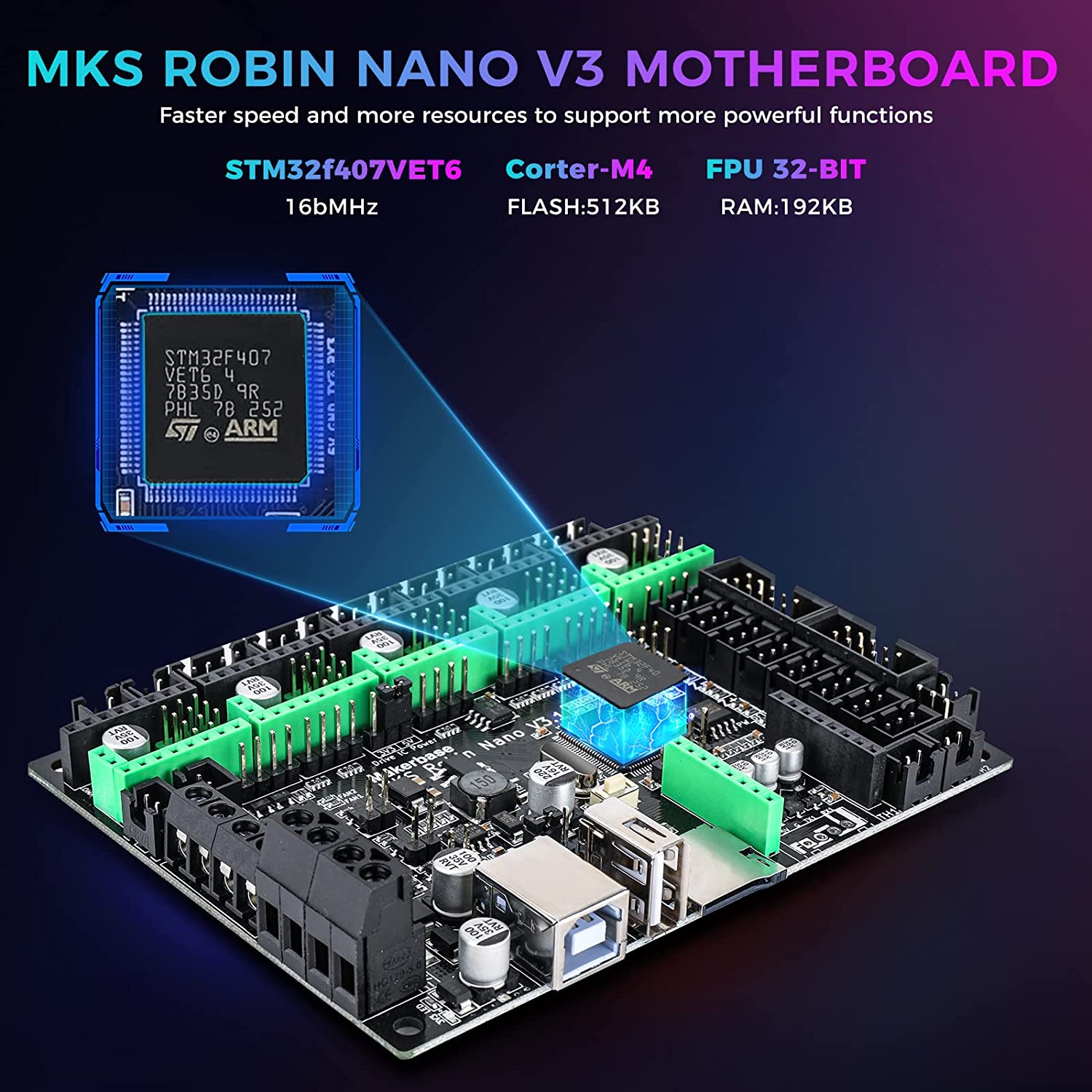 เมนบอร์ดควบคุม 32 บิต Makerbas - Mks Sgen บทวิจารณ์และราคา