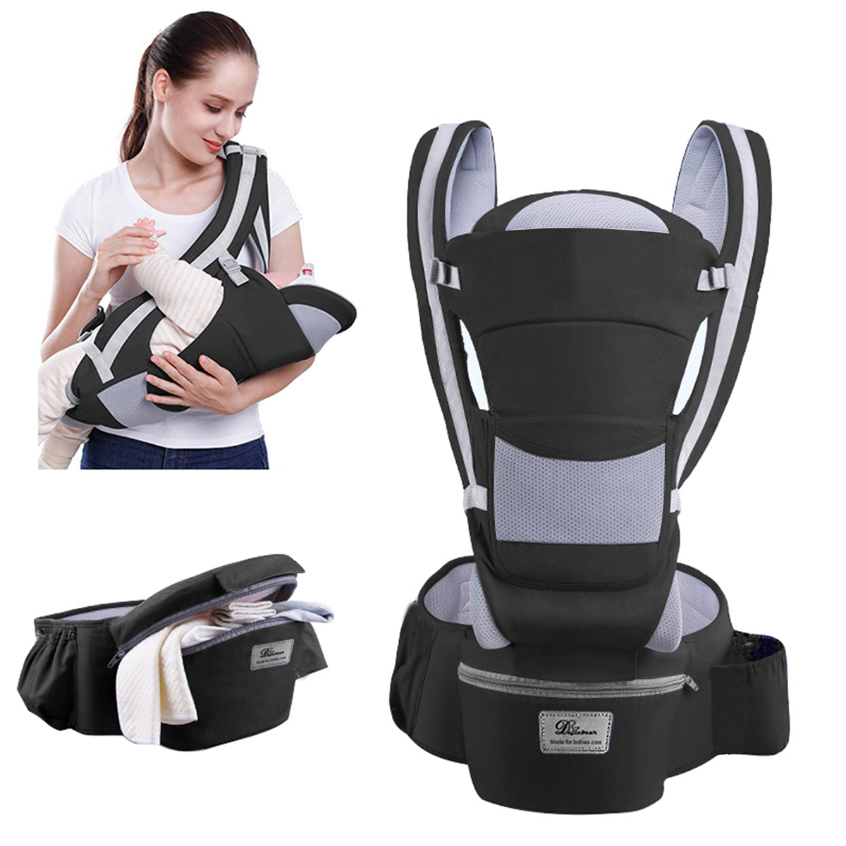 ด้านหน้าสะพายข้างเด็กทารกกระเป - Carriage Bed บทวิจารณ์และราคา